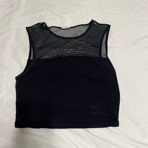 Garage Black Crop Top